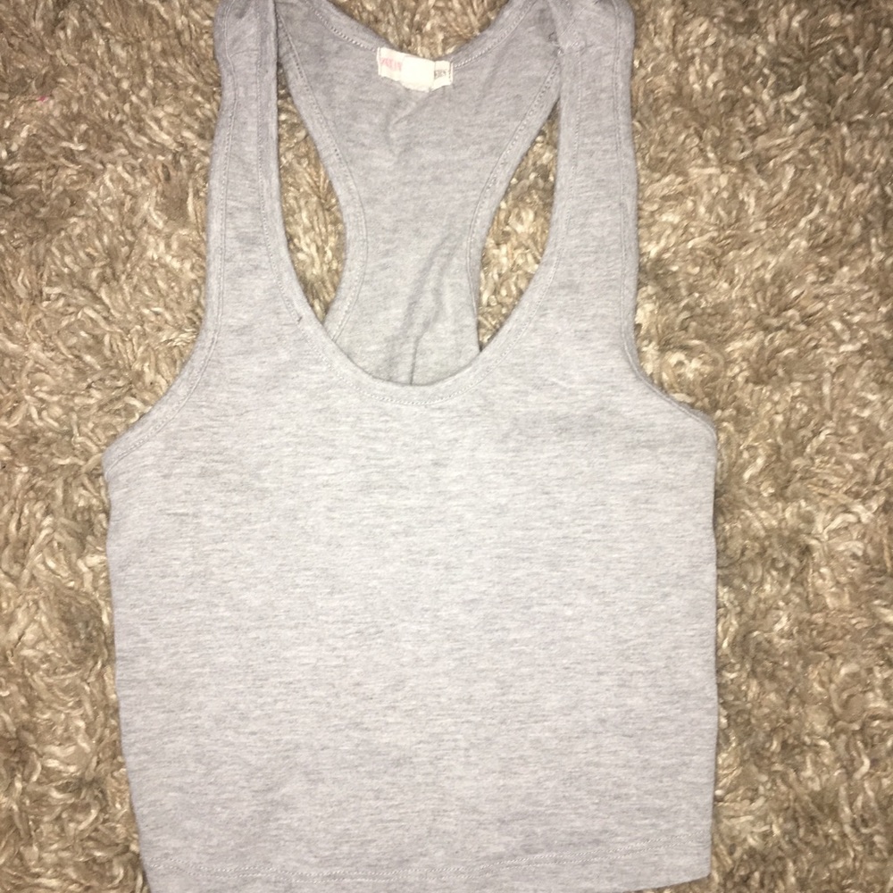 Gray Cropped Tank